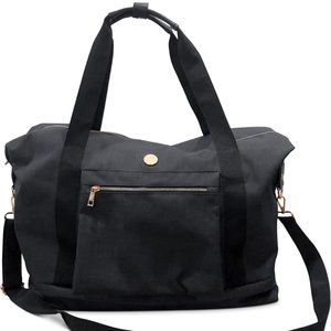 JESSICA MOORE Travel Duffel Bag Shoulder Weekender Overnight Bag Dark Grey NWT